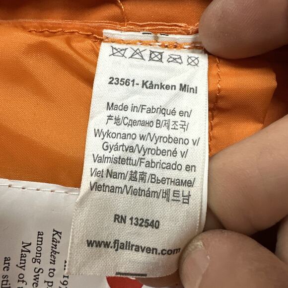 Fjallraven Kanken Mini Backpack Spicy Orange 5-Pocket Everyday Outdoor Pack - Picture 10 of 15